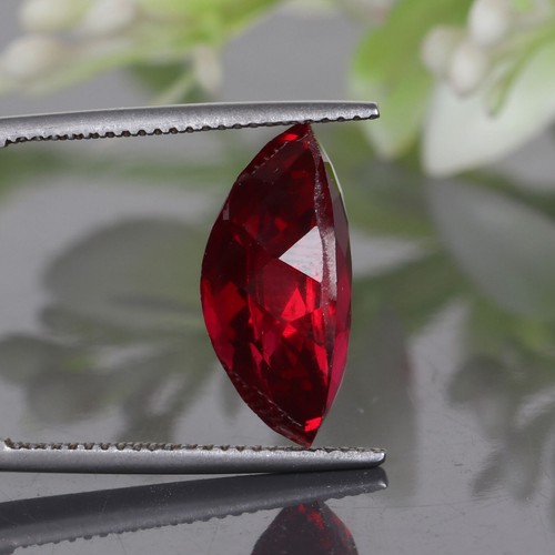 Marquise Cut Red Ruby 9. Carat Pendant Making Loose Gemstone - Picture 3 of 5