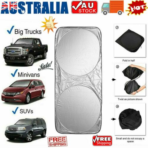 Big Car Windshield Sun Shade Front Window Visor Sunshade Block UV Protector AU* - Picture 12 of 15