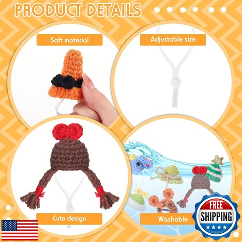 Silkfly 12 Pcs Hamster Hats Mini Hats for Snakes Small Animals Guinea Pig Ham - Bild 3 von 5