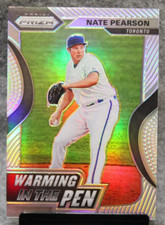 2020 Panini Prizm Nate Pearson Silver Holo Prizm Warming In The Pen #WIP-1 Jays