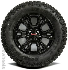 4 New GMC Sierra Yukon Denali Replica 18” Black Wheels Rims Tires 14089