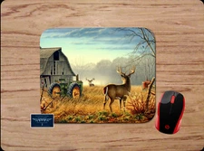 TRACTOR BARN FARM BUCK DEER ART CUSTOM MOUSE PAD DESK MAT HOME SCHOOL WORK GIFT