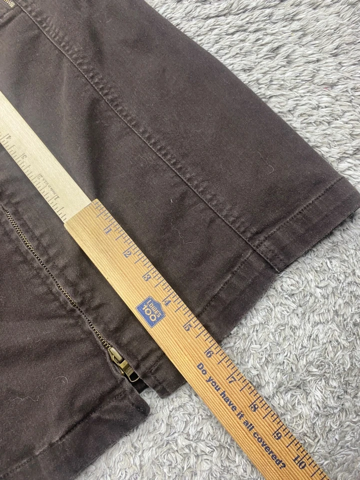 Vestido Ralph Lauren Mujer 12 Marrón Pana Cremallera Completa Sin Mangas De Colección Años 90 Y2K Boho Foto 4 de 4