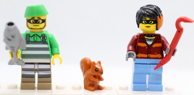 2) Prisoner Lot Daisy Kaboom + Chef Squirell 60316 City LEGO Minifigure Figure