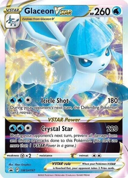 Glaceon VSTAR - SWSH197 - Sword & Shield Promo - Pokemon TCG - NM - HOLO
