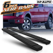 Black 6"Side Step Running Board Nerf Bar for 2009-2014 Ford F150 Super Crew Cab