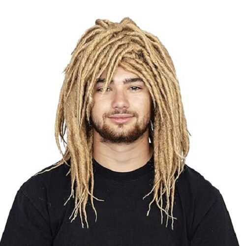 Costume Agent Blonde Dreadlock Wig Caveman,Surfer,Rasta Adult Halloween Cosplay