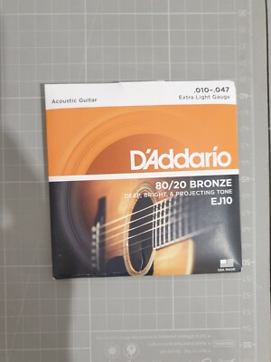 D'Addario EJ10 80/20 Bronze Saitensatz für Akustikgitarre