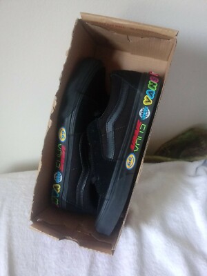 Vans Sk8 Low - Suede/Canvas Mens Sz 6.5 - Blk/Blk  BRAND NEW - NO TOP 
