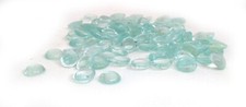 Centerpieces,Glass Gems for Vase Fillers,Decoration Pebbles One Side Flat 100Pcs