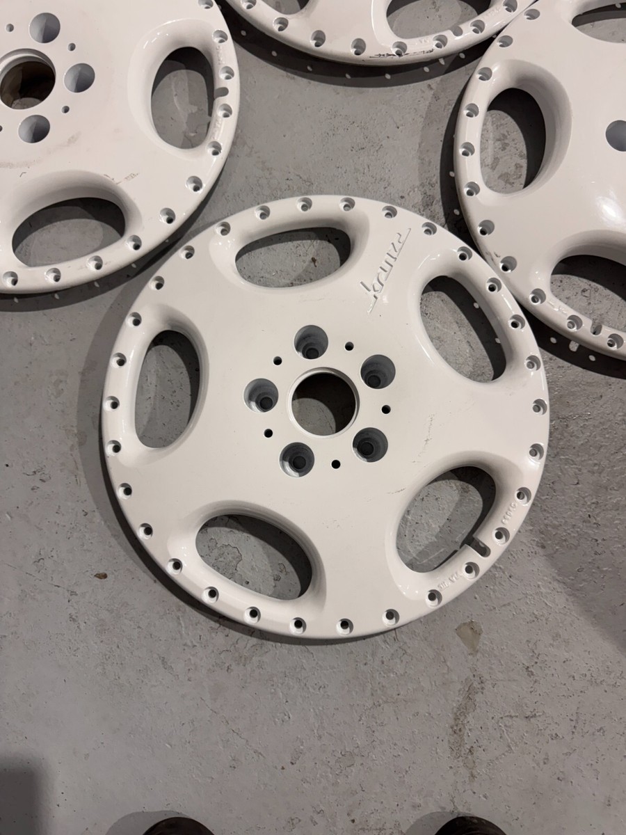 WEDS KRANZE ROYAL 17 INCH 3 PIECE WHEEL CENTERS FACES GLOSS WHITE