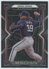 2022 Panini Chronicles Obsidian Electric Etch Red /25 #49 Corbin Burnes