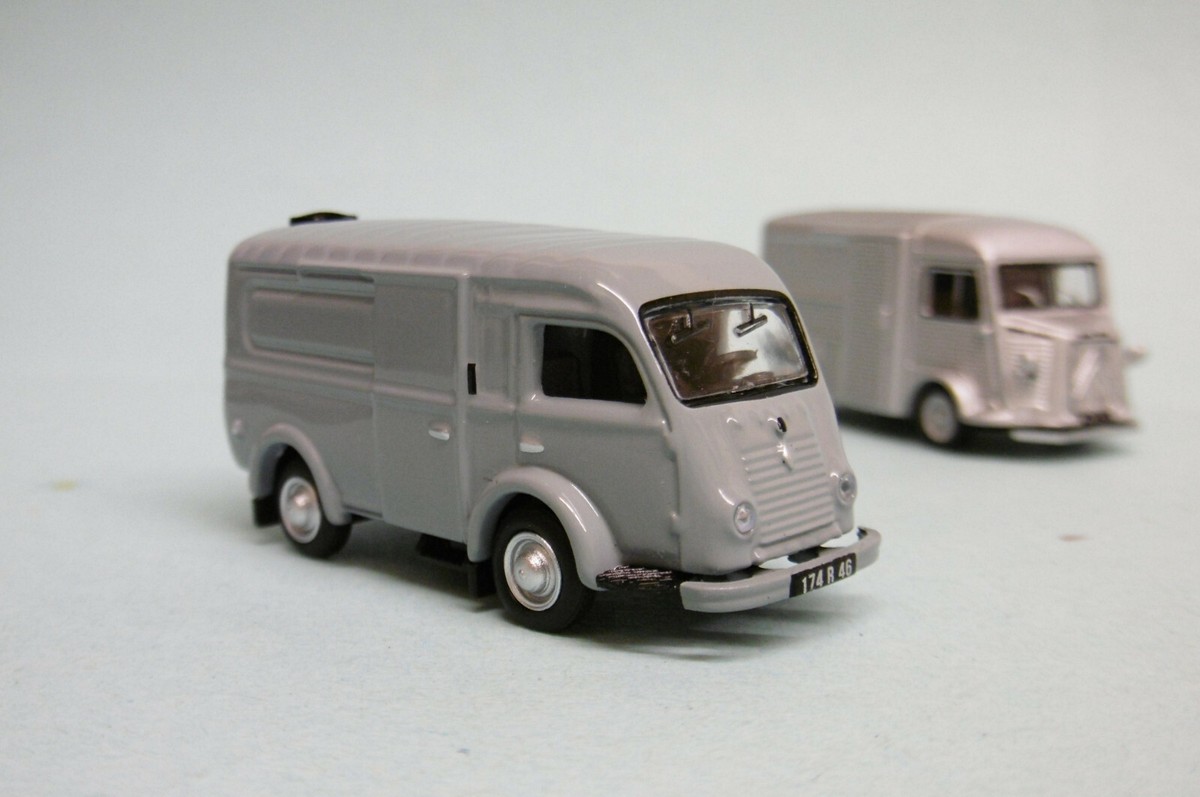 Miniature Norev Renault 1000kg Voltigeur 1953 Gris - Échelle 1/87 HO - Neuf Sous Boîte