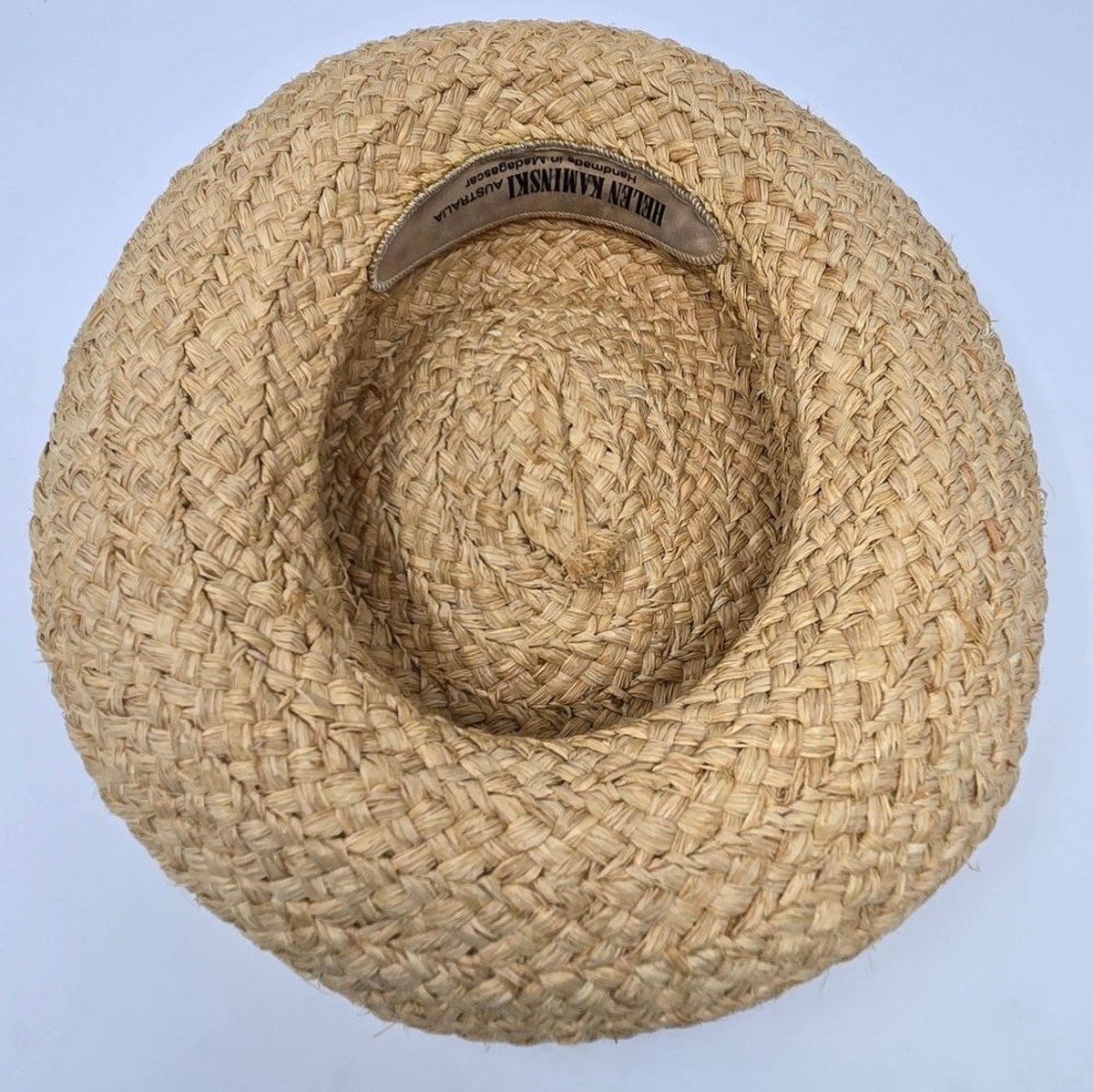 HELEN KAMINSKI HANDMADE RAFFIA STRAW SUN HAT ROLLED BRIM NATURAL WOMEN OS BEACH Helen Kaminski Wide Brim Raffia Woven Sun Hat main image 2