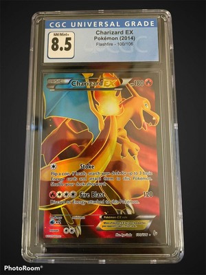 Pokemon Charizard Ex Full Art Flashfire100 106 Cgc 8 5 Ebay