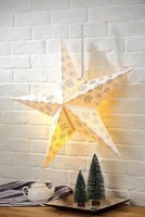 Leuchtstern Dekostern Weihnachtsdeko Weihnachtsstern Weiß 60Cm 10 Led, Batterie