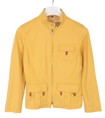 Fay Jacket Womens Small Zip Up Stand Collar Pockets Lightweight Orange