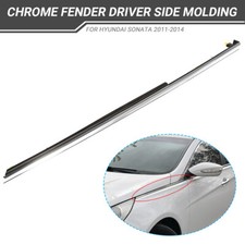 Front Fender Chrome Molding Left Driver For Hyundai Sonata 2011-2014