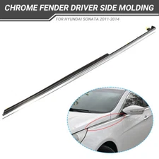 Front Fender Chrome Molding Left Driver for Hyundai Sonata 2011-2014