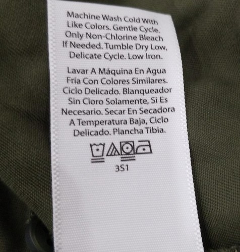 Time and Tru Women's Ruffle Sleeve Button Front Blouse Green Size L (12-14) - Bild 6 von 6