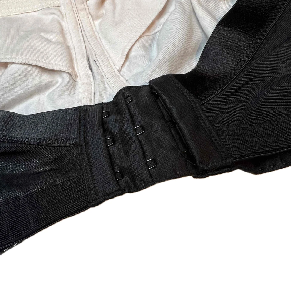 Sujetador de lactancia Hotmilk crema negro encaje superpuesto sin alambres para mujer 34H Foto 3 de 4