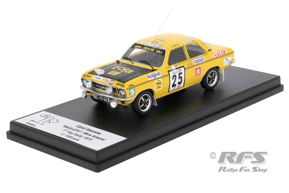 Opel A Ascona TAP Rallye Rally Portugal 1973 Mequepe Amaral 1:43