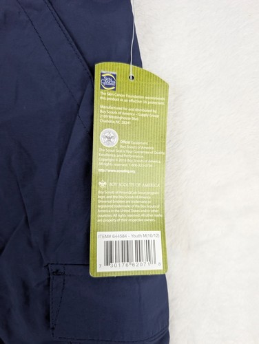 Cub Scouts Uniform Shorts Youth Medium (10-12) Navy Blue Supplex Nylon NWT - Picture 5 of 9