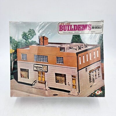 Life-Like Buildems Equitable Trust Company Bank HO Scale Kit, Item No.01381, New