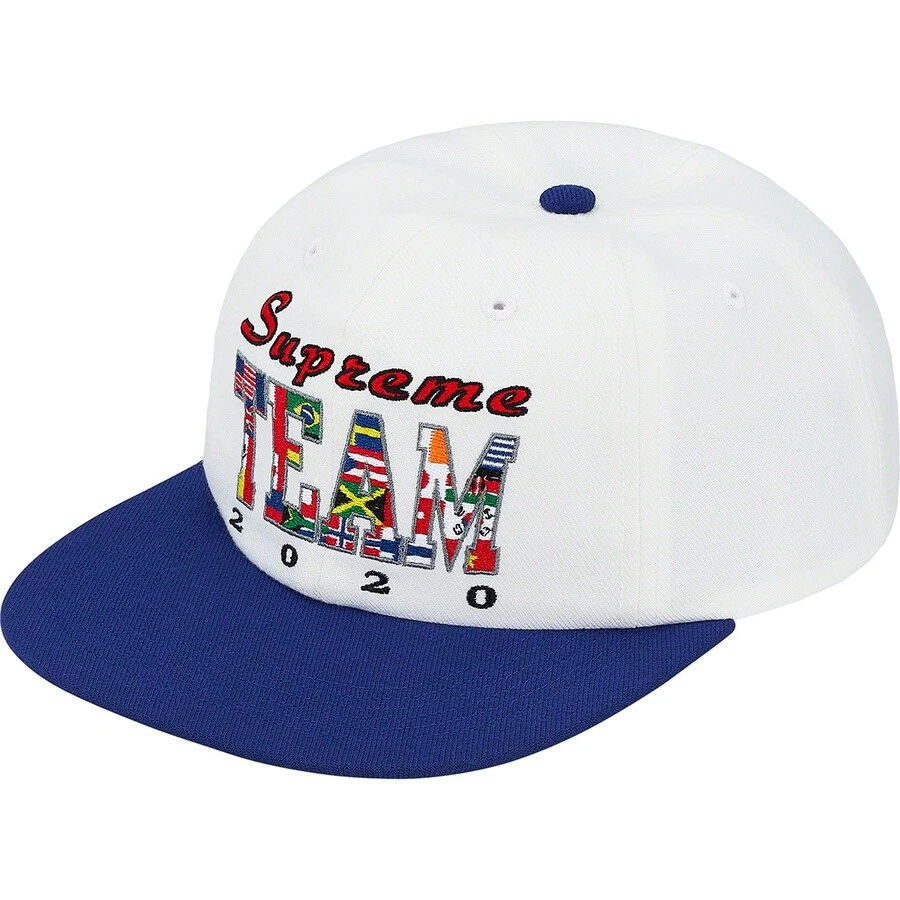 Casquette Supreme Team 6 panneaux blanche OS S/S 20