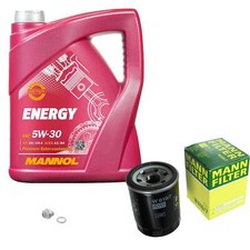 MANN-FILTER Ölfilter 5 L MANNOL Energy 5W-30 für Hyundai i10 1.2 1.1 MANN-FILTER Ölfilter 5 L MANNOL Energy 5W-30 für Hyundai i10 1.2 1.1