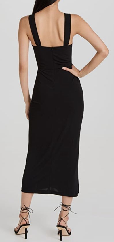 【Rebecca Vallance】 Riccardoカットアウト ruchedジャージガウ Riccardo cutout ruched jersey gown in black - Rebecca