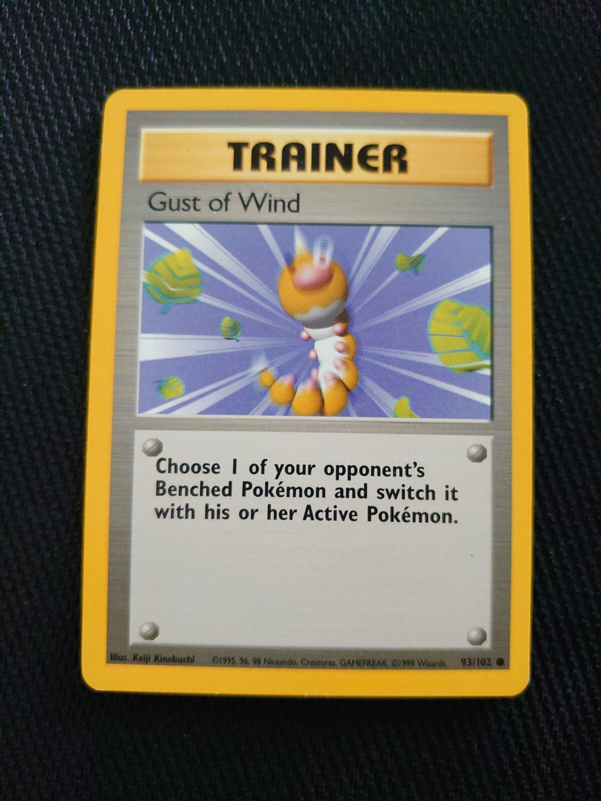 Pokémon TCG Gust of Wind Base Set 93/102 Regular Unlimited Common NM