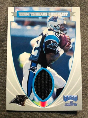 1999 Playoff Momentum SSD Tim Biakabutuka Team Threads Checklist Dual Jersey