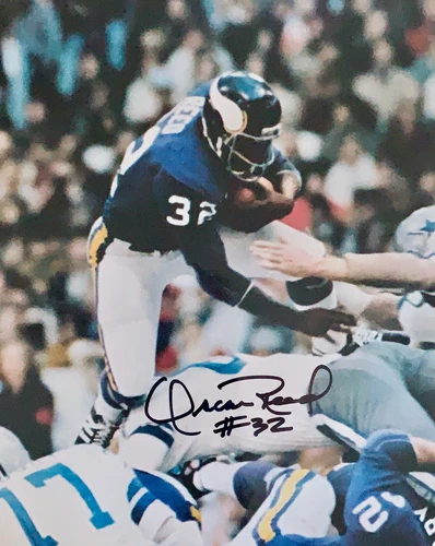 MINNESOTA VIKINGS OSCAR REED Signed 8x10 #1 W/COA