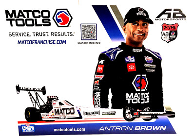 2022 ANTRON BROWN MATCO TOOLS AB MOTORSPORTS TOP FUEL NHRA DRAG RACING POSTCARD