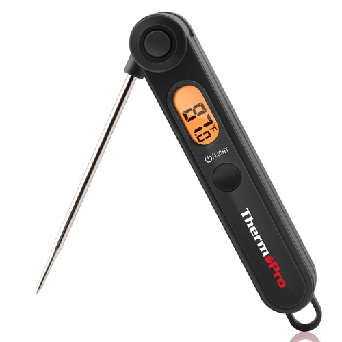 ThermoPro TP03BW Instant Read Meat Thermometer Fast 1s Backlit Foldable ProbeBBQ