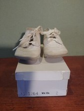 Vintage White Tie Shoes Size 2 Baby Vintage Shoes 50s  