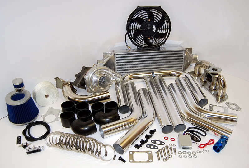 T04E TURBO KIT TURBOCHARGER+STAINLESS MANIFOLD+INTERCOOLER 04-10
