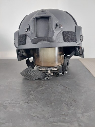 Paintball Airsoft Helm And Goggle Mask - Black - Photo 4/8