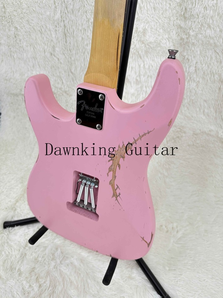 Relic ST Custom Pink Electric Guitar Basswood Body Chrome Hardware High