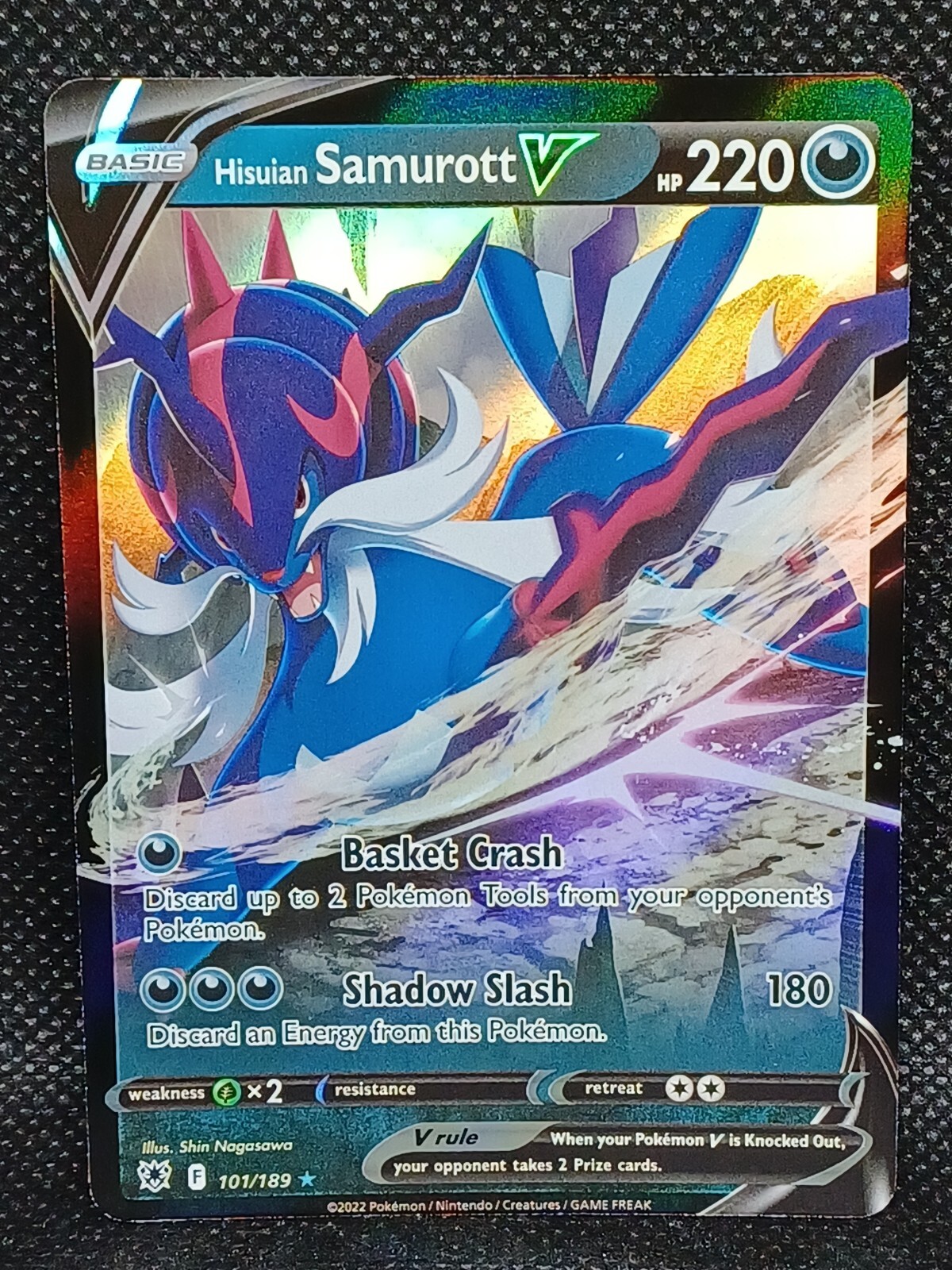 Hisuian Samurott V 101/189 Astral Radiance Ultra Rare Pokemon Card Mint NM