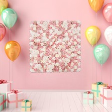 Reusable Artificial Flower Wall Panel Silk Rose Flower Panel For Wedding Hotel