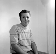 Vintage Negative B&W Med Format 1970's Yearbook Photo Teacher Man #355