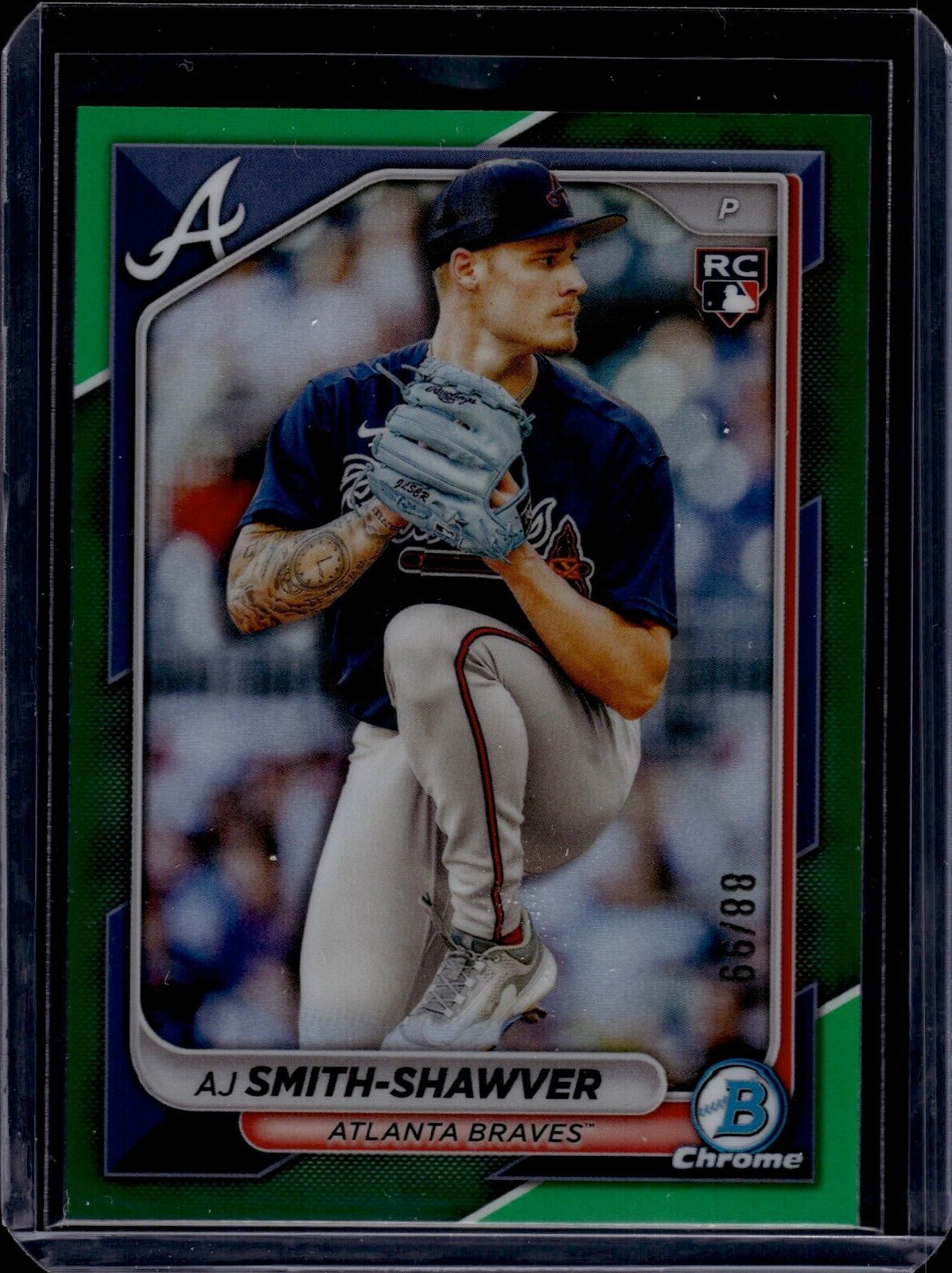 2024 Bowman Chrome Green Refractors #22 AJ Smith-Shawver RC 88/99