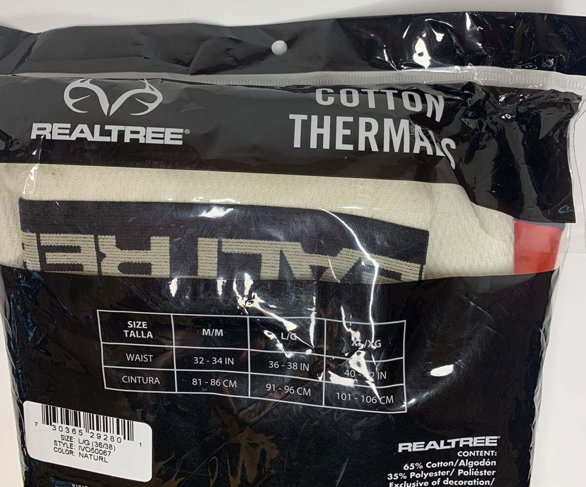 Realtree Cotton Thermals Underwear Men's Size Large Bottoms 36/38 eBay