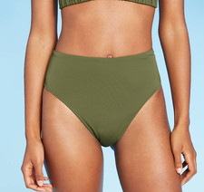 Women's High Leg High Waist Extra Cheeky Bikini Bottom - Shade  Shore