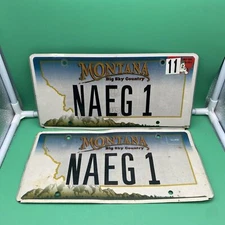 Pair 2011 Montana License Plates - NAEG 1-Big Sky Country