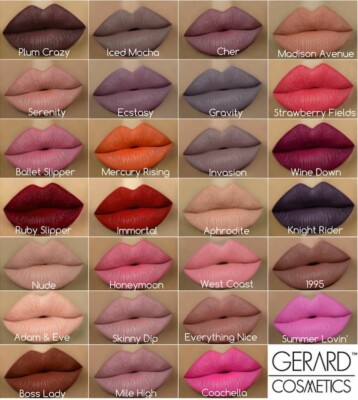 GERARD COSMETICS HYDRA/METAL MATTE LIQUID LIPSTICK FULL SIZE AUTHENTIC CHOOSE 1