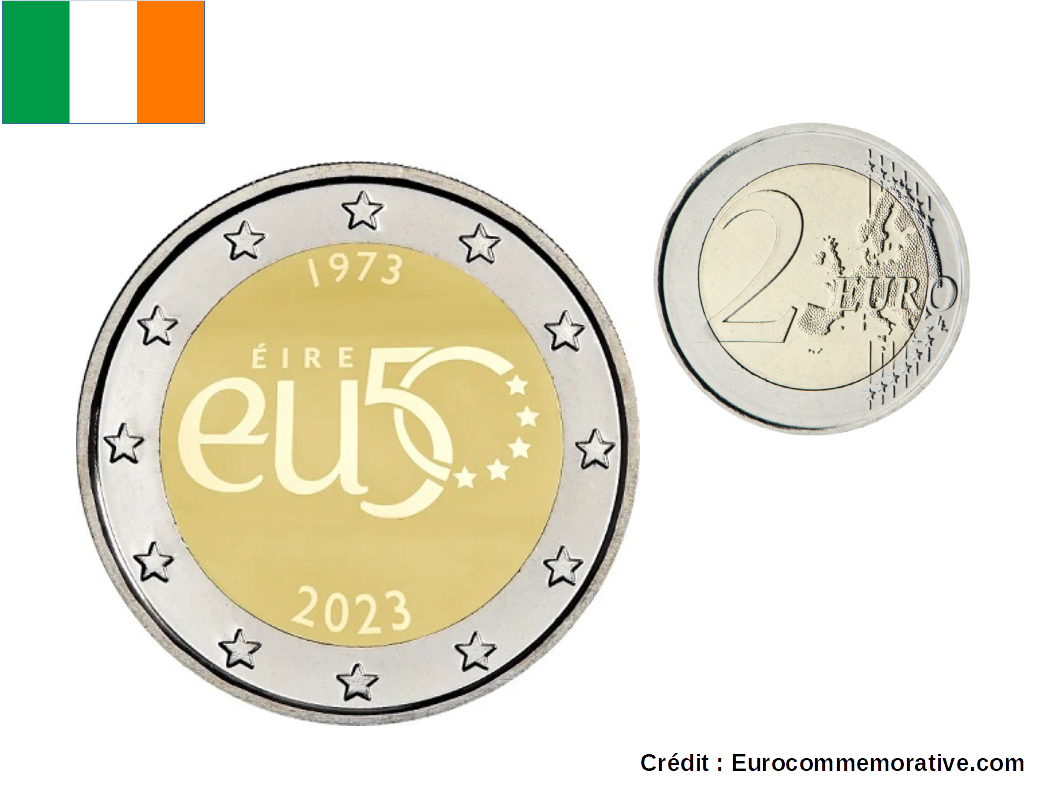 2 Euros Commémorative Irlande 2023 - 50 Ans Adhésion UE - UNC | eBay
