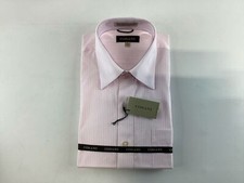 Mens Cosani Pink White Stripe Long Sleeve Button Down Cotton Dress Shirt NEW
